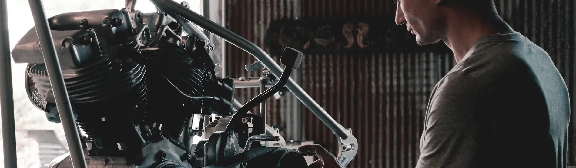 Mechanic working on car